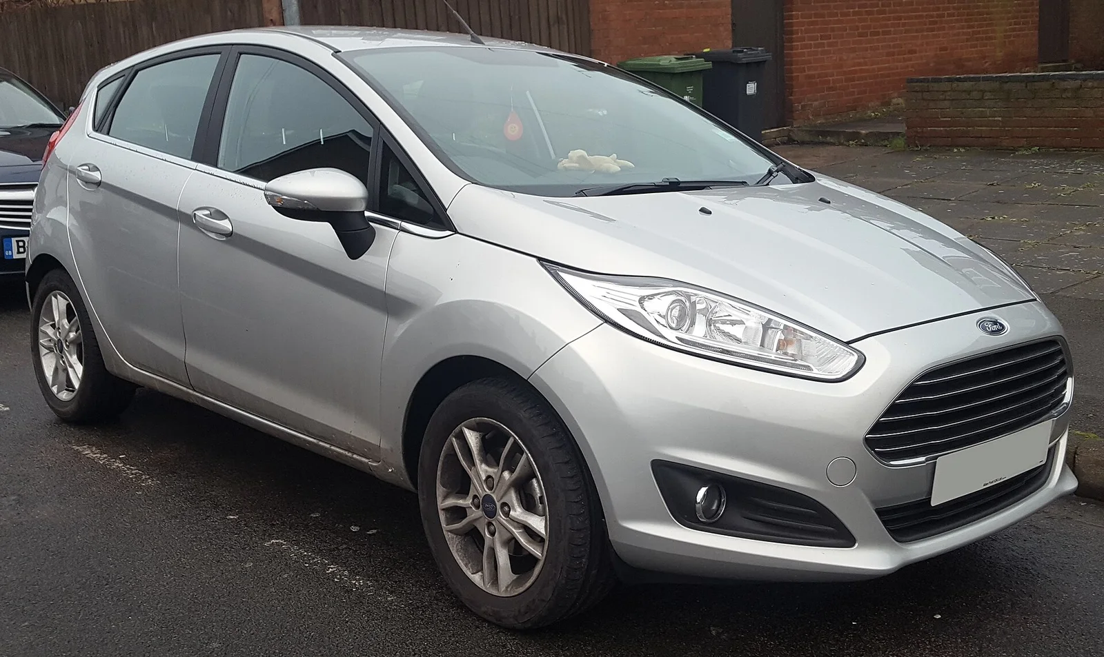 A Ford Fiesta parked in Warwick, England.